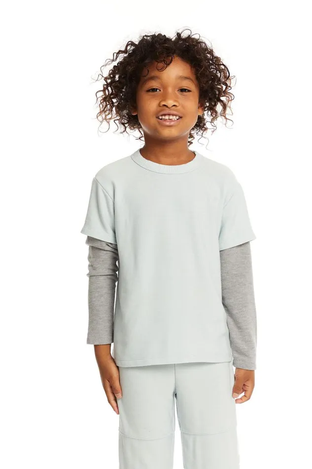 Kids Chaser Brand Boys Long And Short Sleeve Blue Bird Tee