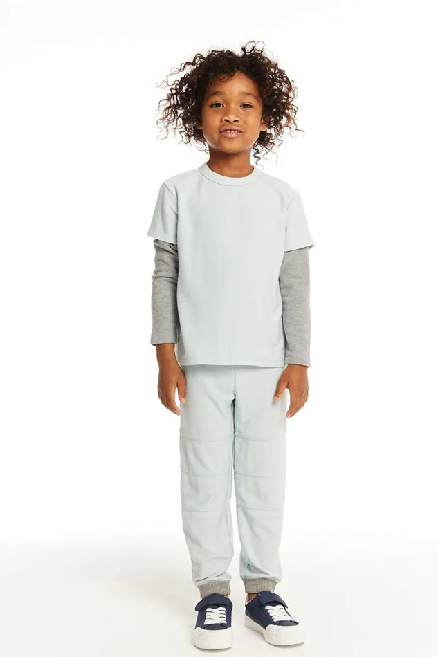 Kids Chaser Brand Boys Long And Short Sleeve Blue Bird Tee