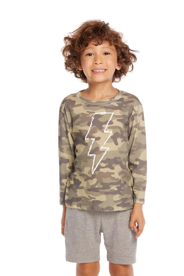 Kids Chaser Brand Boys Scribble Bolt Boys Long Sleeve