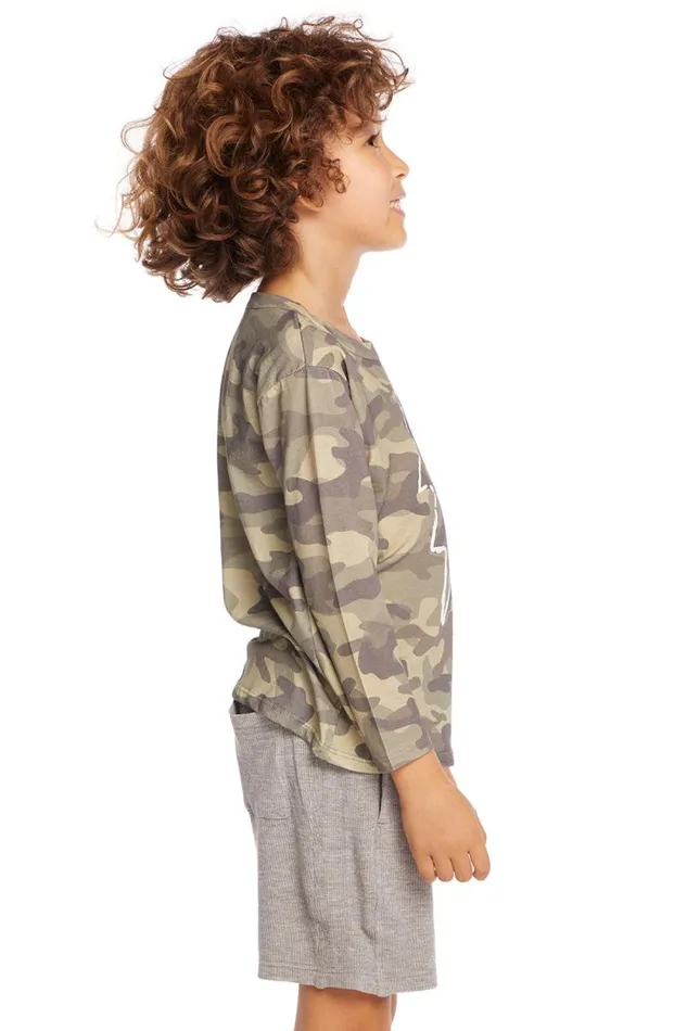 Kids Chaser Brand Boys Scribble Bolt Boys Long Sleeve