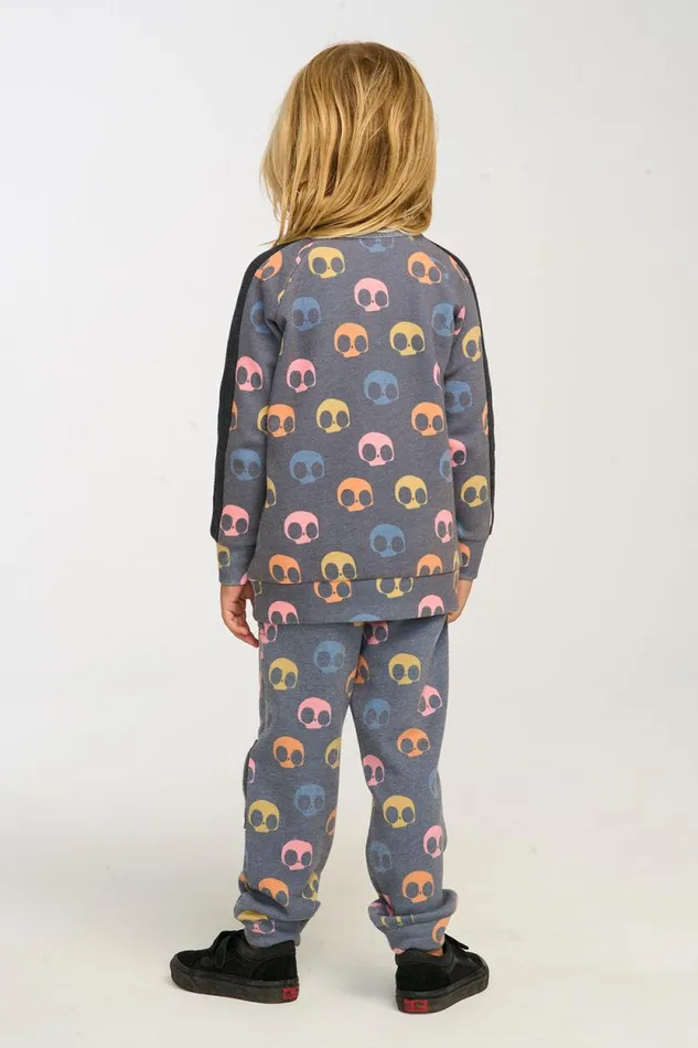 Kids Chaser Brand Boys Skull Candy Vintage Fleece Pullover