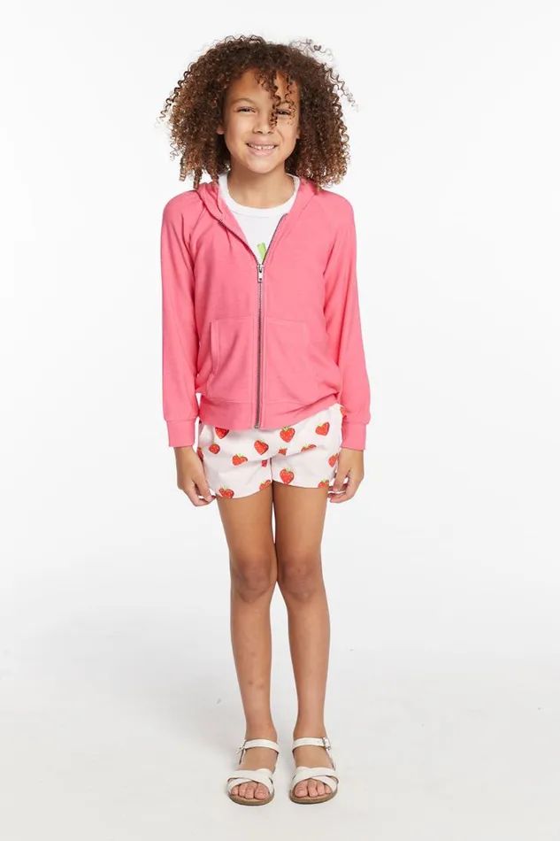 Kids Chaser Brand Girls Alana Orchid Girls Zip Up Hoodie