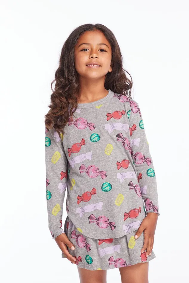 Kids Chaser Brand Girls Allover Candy Girls Long Sleeve