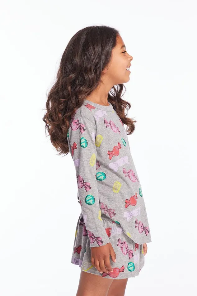 Kids Chaser Brand Girls Allover Candy Girls Long Sleeve