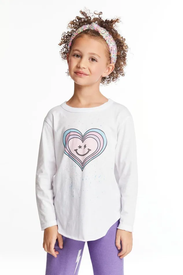 Kids Chaser Brand Girls Colorful Heart Girls Long Sleeve