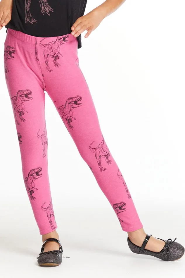 Kids Chaser Brand Girls Dino Time Girls Classic Legging