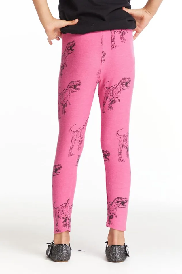 Kids Chaser Brand Girls Dino Time Girls Classic Legging