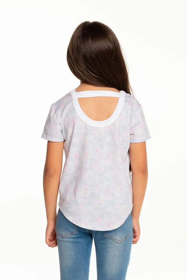 Kids Chaser Brand Girls Girls Recycled Vintage Jersey Short Sleeve Scoop Back Shirt