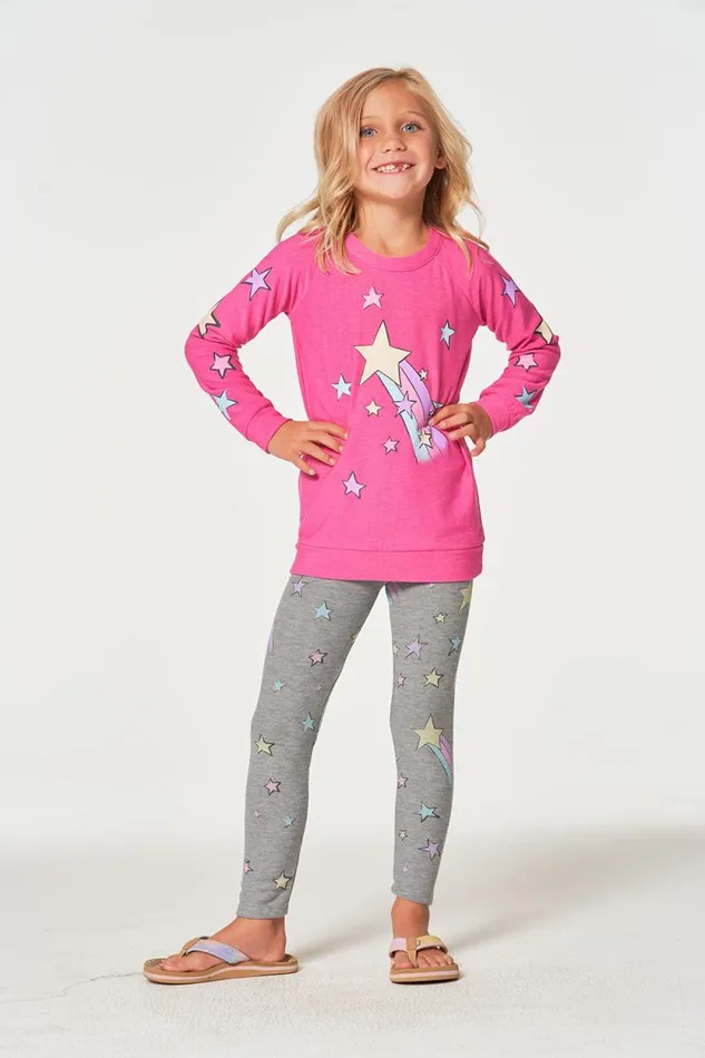 Kids Chaser Brand Girls Shooting Star Leggings