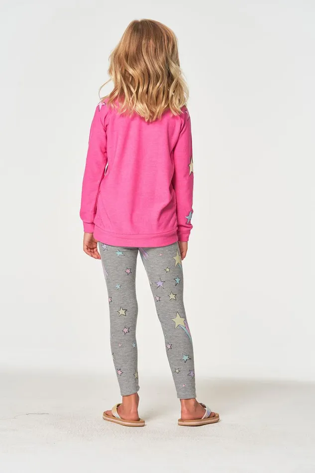 Kids Chaser Brand Girls Shooting Star Leggings