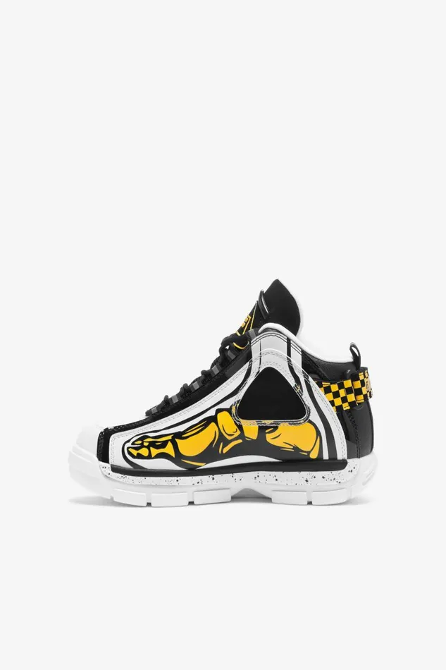 Kids Fila Grant Hill Big Grant Hill 2 Racing White Black Lemon