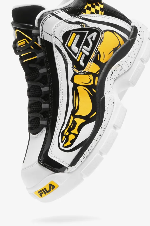Kids Fila Grant Hill Big Grant Hill 2 Racing White Black Lemon