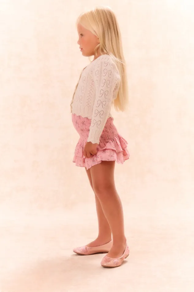 Kids LoveShackFancy Girls Girls Barlene Cardigan Ivory