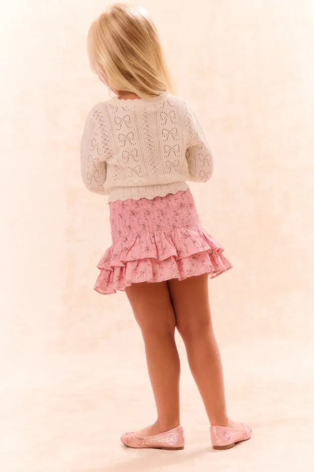Kids LoveShackFancy Girls Girls Barlene Cardigan Ivory