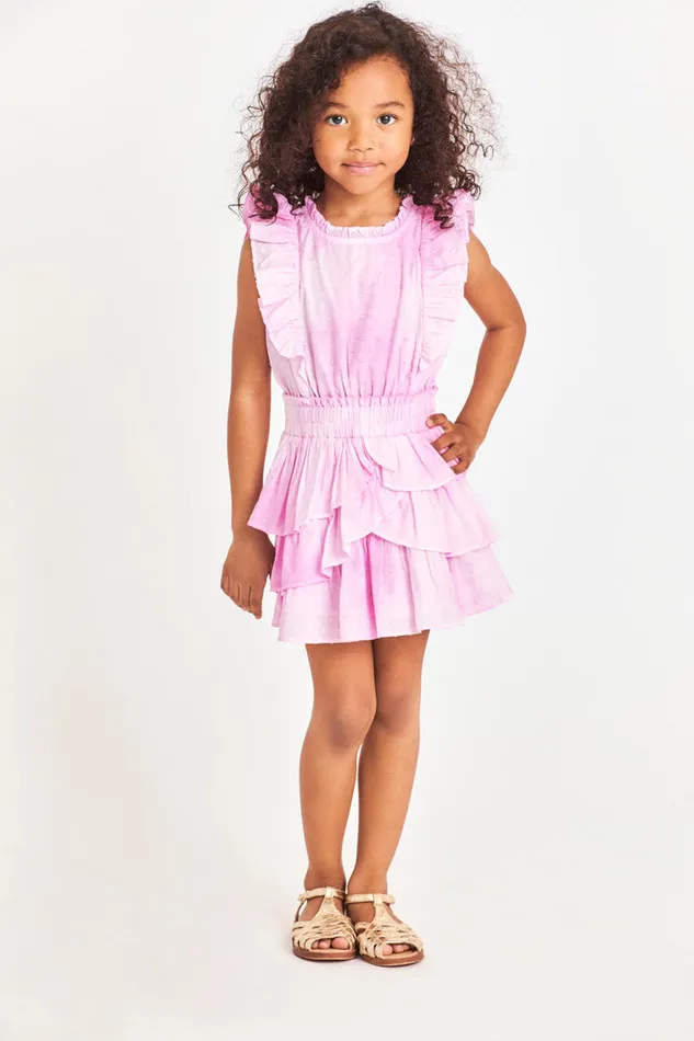 Kids LoveShackFancy Girls Girls Decker Heritage Dress Peony Pink