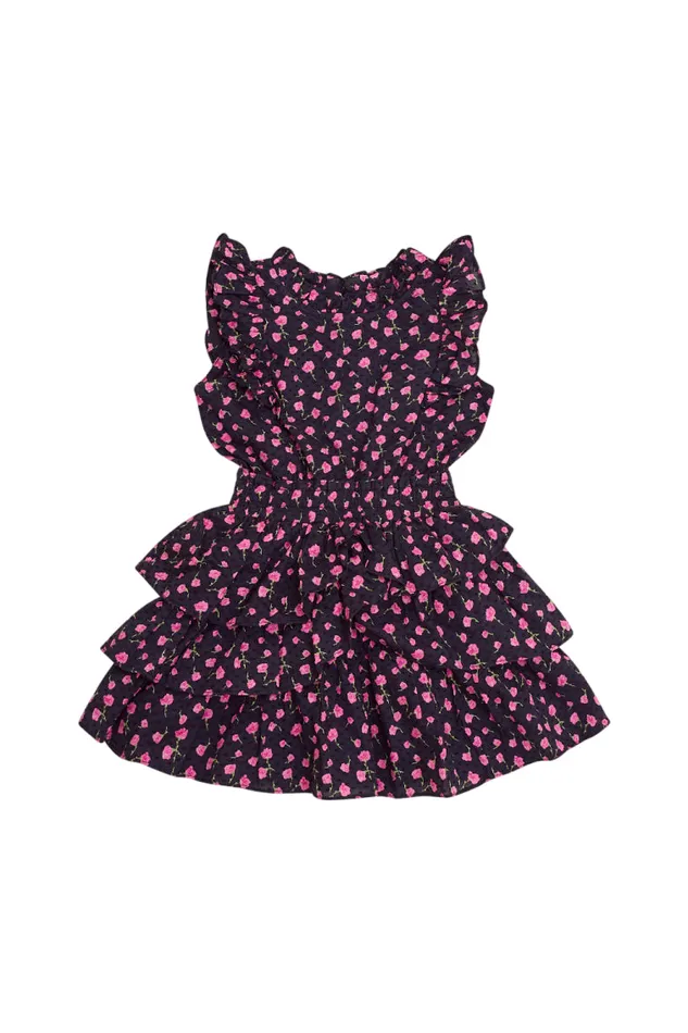 Kids LoveShackFancy Girls Girls Janelly Cotton Floral Dress Pink Noir