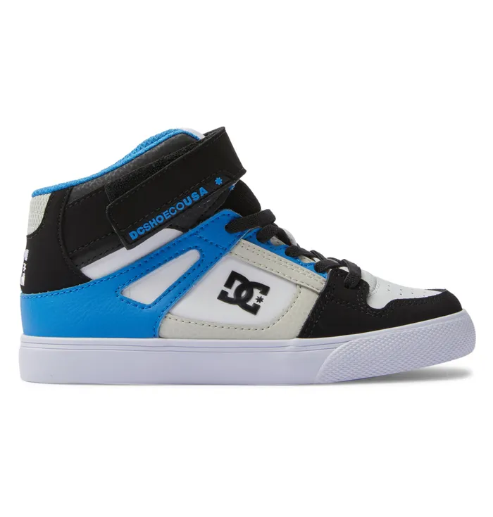 Kids Sneakers DC Shoes Pure High Elastic Waist Lace HighTop Shoes blackblueblack