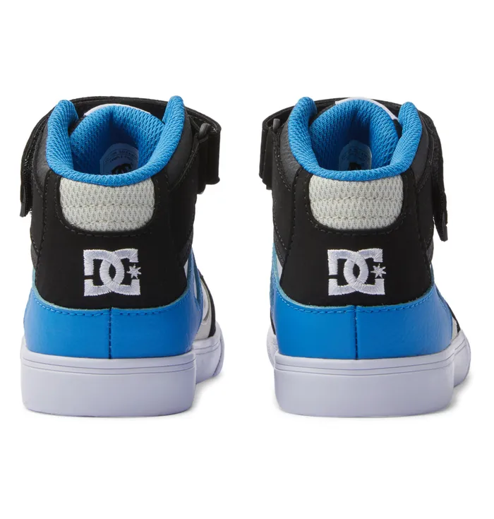 Kids Sneakers DC Shoes Pure High Elastic Waist Lace HighTop Shoes blackblueblack