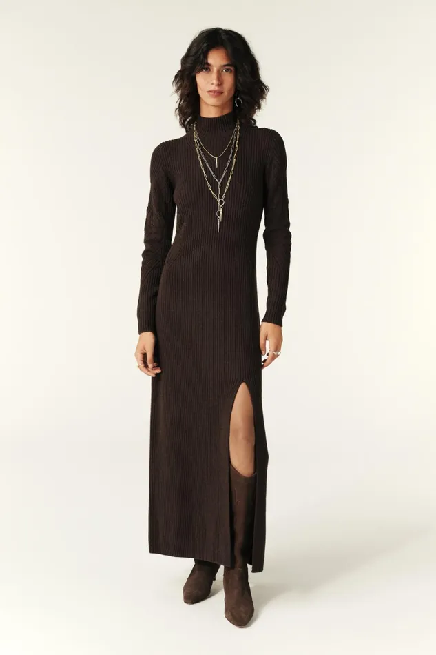 Knit Midi Dress Armia OffWhite Women Baandsh Dresses