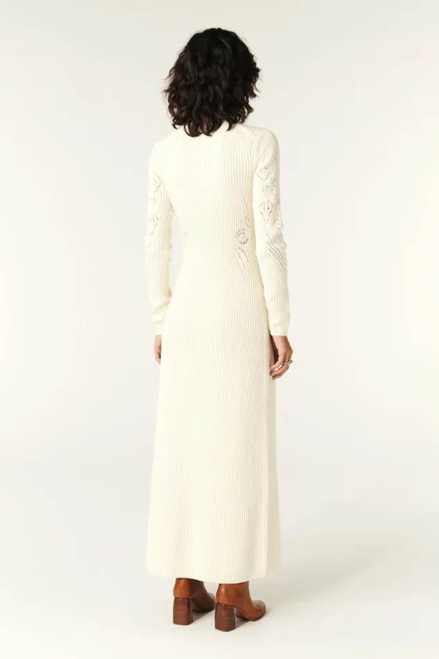 Knit Midi Dress Armia OffWhite Women Baandsh Dresses