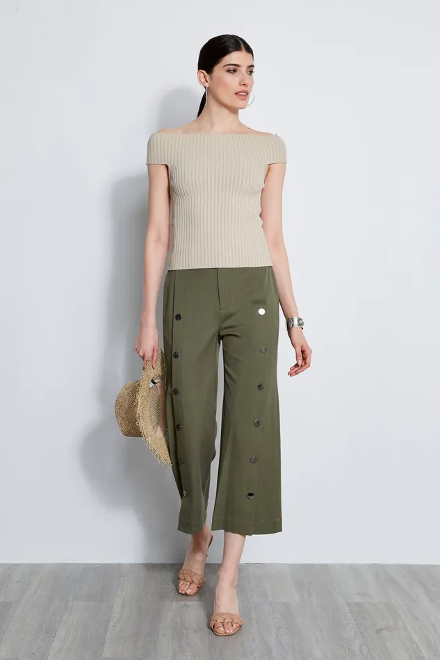 Knits and Sweaters Women Elie Tahari Off Shoulder Rib Sweater SAND