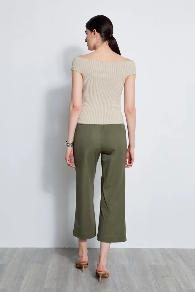 Knits and Sweaters Women Elie Tahari Off Shoulder Rib Sweater SAND