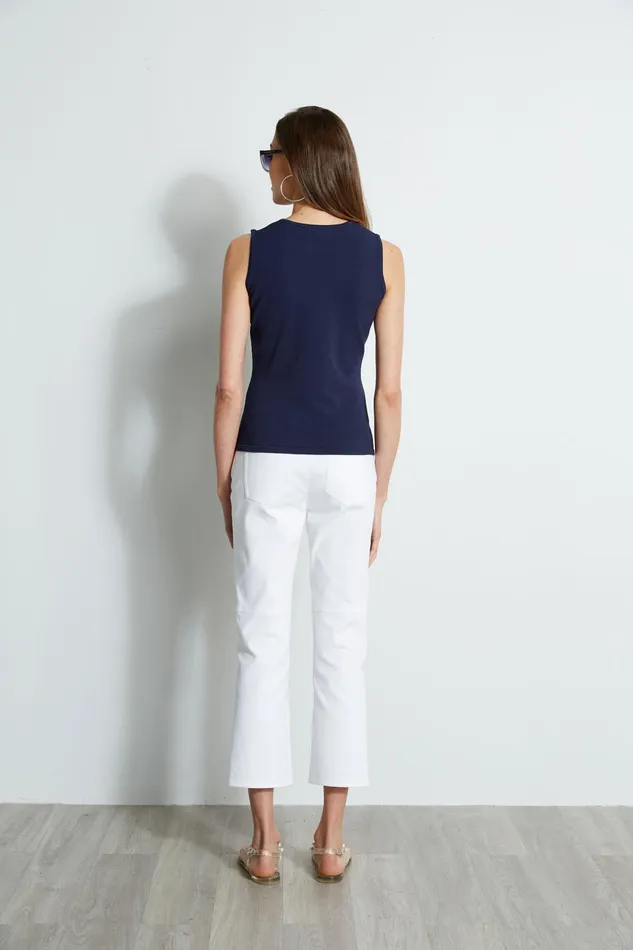 Knits and Sweaters Women Elie Tahari Sleeveless Lace Inset Sweater STARGAZER