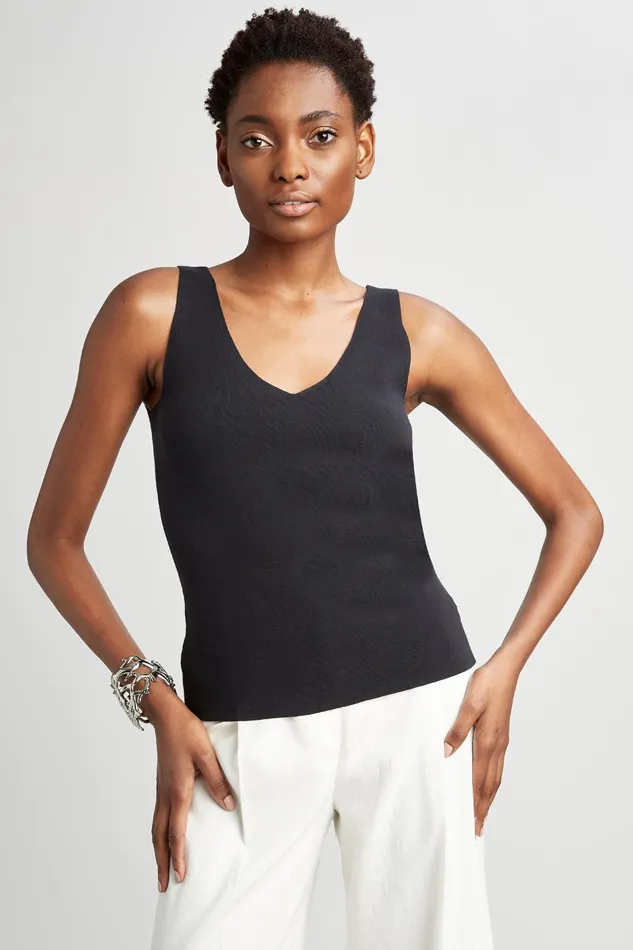 Knits and Sweaters Women Elie Tahari Venus V Neck Sweater Stargazer