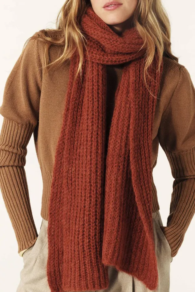 Knitted Scarf Bahia Pink Women Baandsh Scarves and Beanies