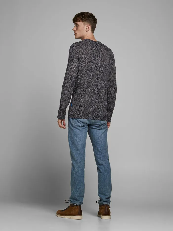 Knitwear JACK and JONES Mens CREW NECK KNITTED PULLOVER Grey Sky Captain Gift 4 You