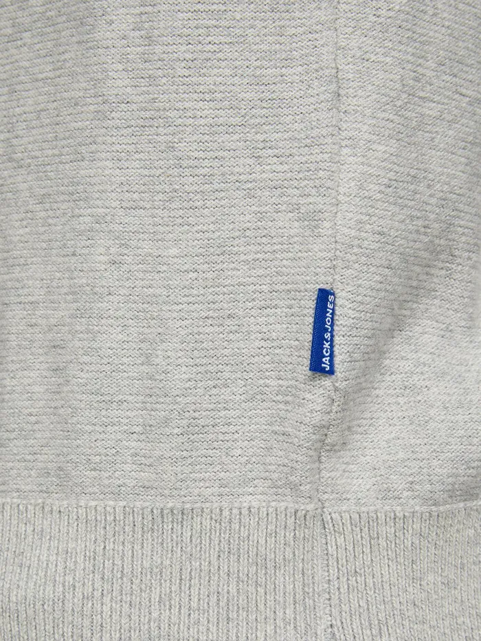 Knitwear JACK and JONES Mens KNITTED HOODIE Grey Light Grey Melange For Sale