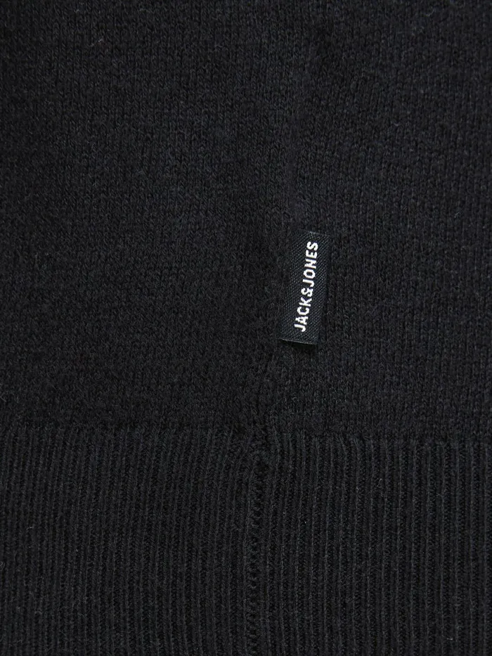 Knitwear JACK and JONES Mens ROLLNECK PLUS SIZE PULLOVER Black Black For Sale