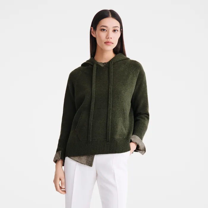 KnitwearTops and Blouses Hoodie jumper Khaki 8211 Longchamp Women