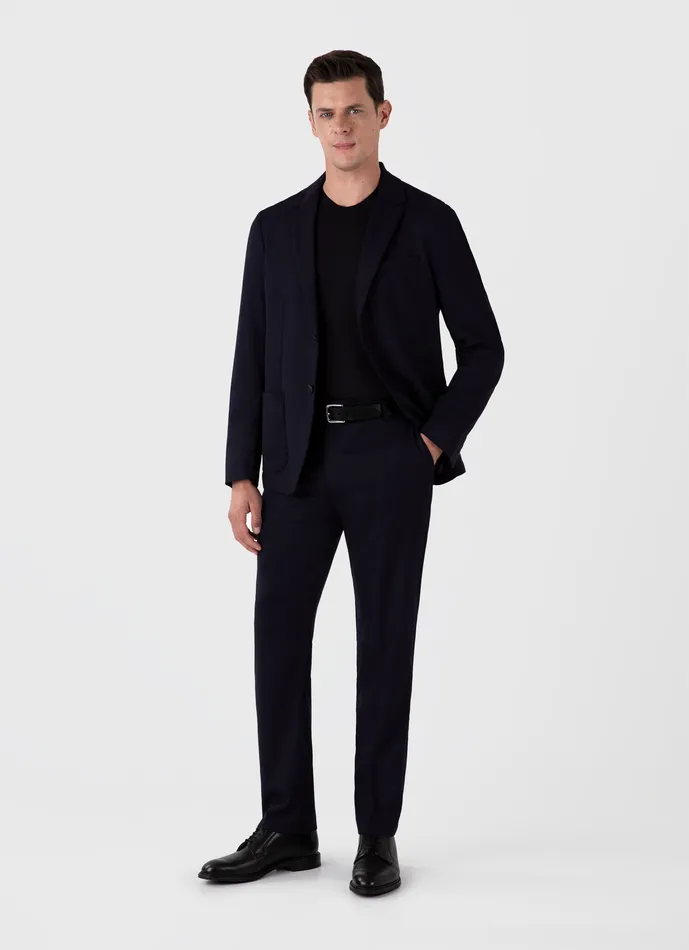 Knitwear ussunspel Men Sea Island Cashmere Crew Neck Jumper Black