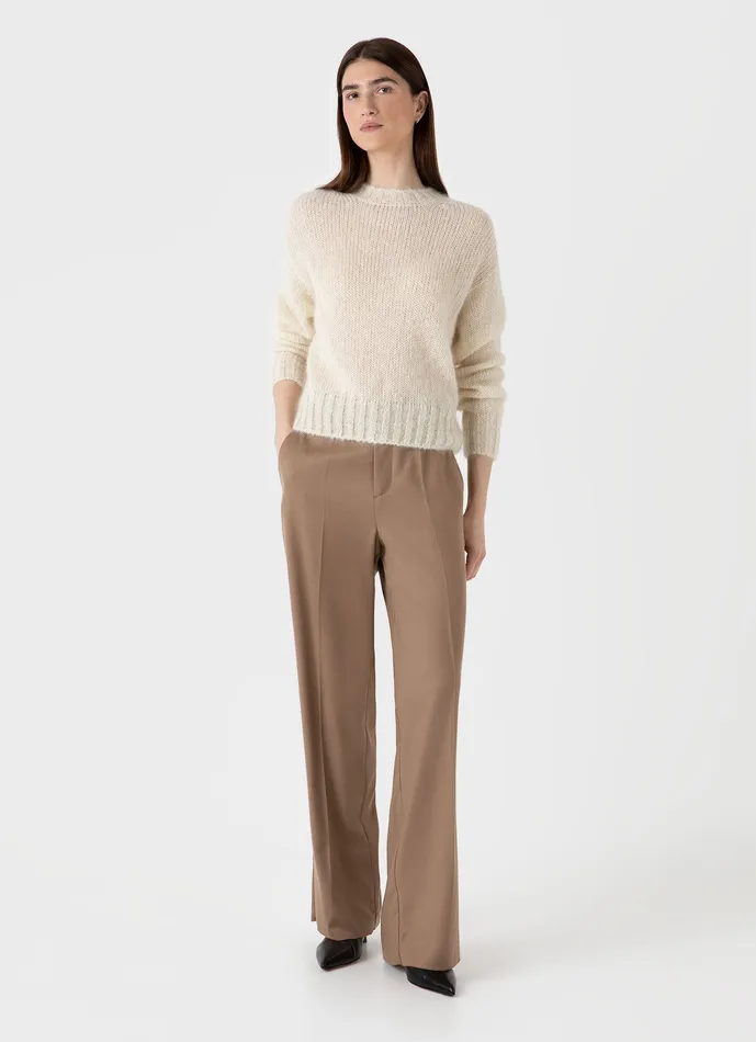 Knitwear ussunspel Women Mohair Silk Jumper Ecru Knitwear ussunspel Women Mohair Silk Jumper Ecru