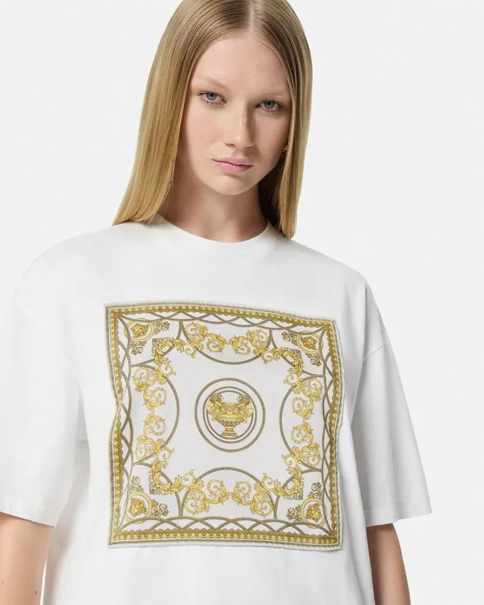 La Coupe Des Dieux Oversized TShirt Whiteprint Women Versace TShirts and Sweatshirts