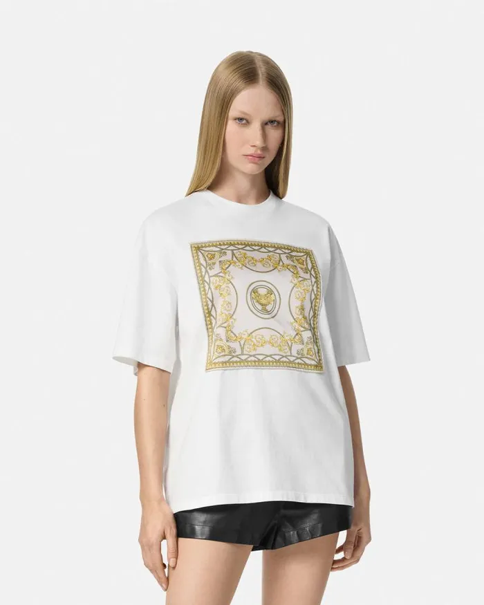 La Coupe Des Dieux Oversized TShirt Whiteprint Women Versace TShirts and Sweatshirts