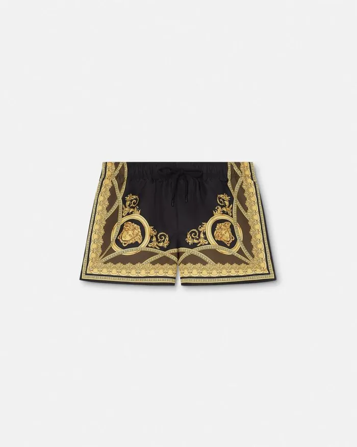 La Coupe Des Dieux Swim Shorts Blackprint Men Versace Swimwear