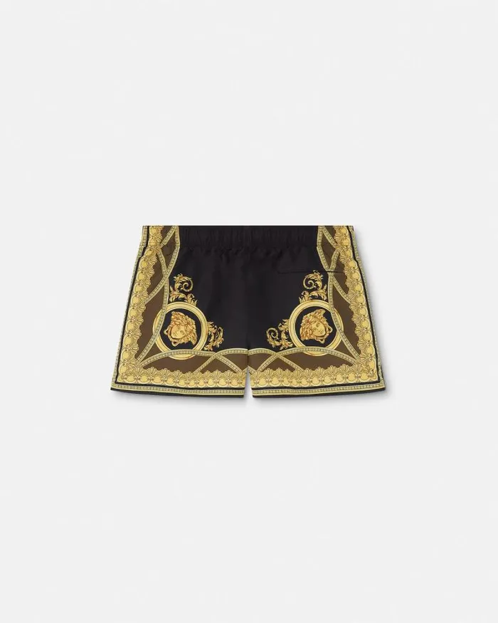 La Coupe Des Dieux Swim Shorts Blackprint Men Versace Swimwear