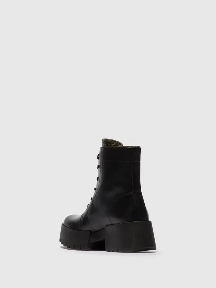 Laceup Ankle Boots ELVU140FLY BLACK Women Fly London Ankle Boots