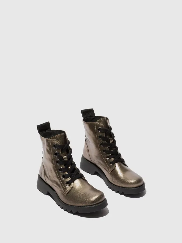 Laceup Ankle Boots RAGI539FLY DARK GOLD Women Fly London Ankle Boots