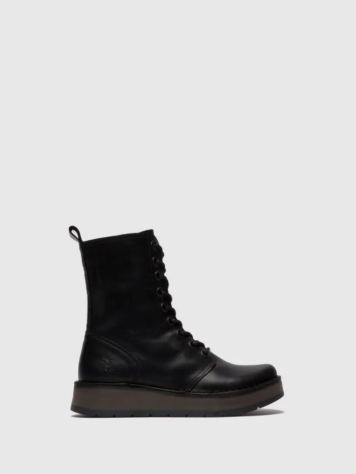 Laceup Ankle Boots RAMI043FLY RUG BLACK Women Fly London Ankle Boots
