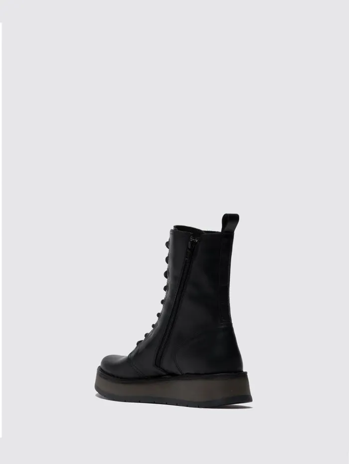 Laceup Ankle Boots RAMI043FLY RUG BLACK Women Fly London Ankle Boots