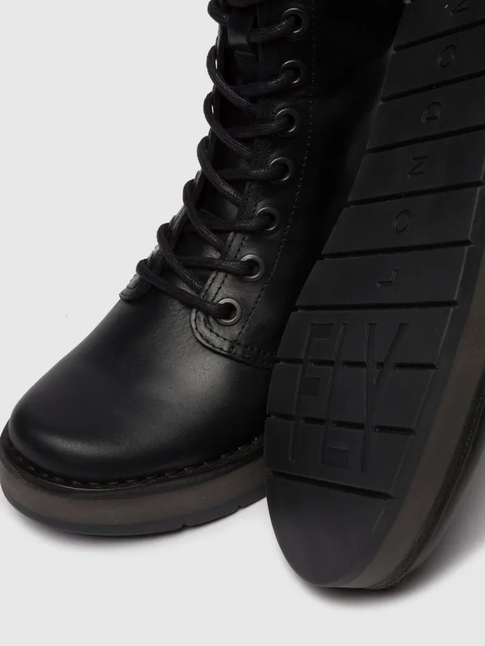 Laceup Ankle Boots RAMI043FLY RUG BLACK Women Fly London Ankle Boots