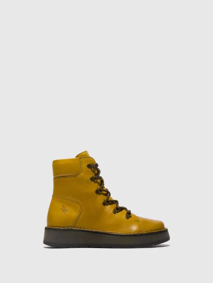 Laceup Ankle Boots ROXY094FLY MUSTARD Women Fly London Ankle Boots