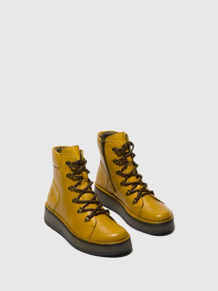 Laceup Ankle Boots ROXY094FLY MUSTARD Women Fly London Ankle Boots