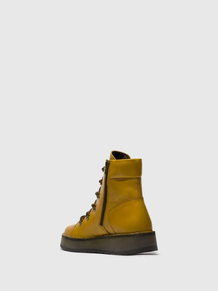 Laceup Ankle Boots ROXY094FLY MUSTARD Women Fly London Ankle Boots
