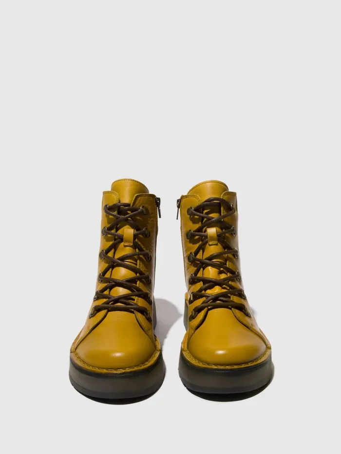 Laceup Ankle Boots ROXY094FLY MUSTARD Women Fly London Ankle Boots