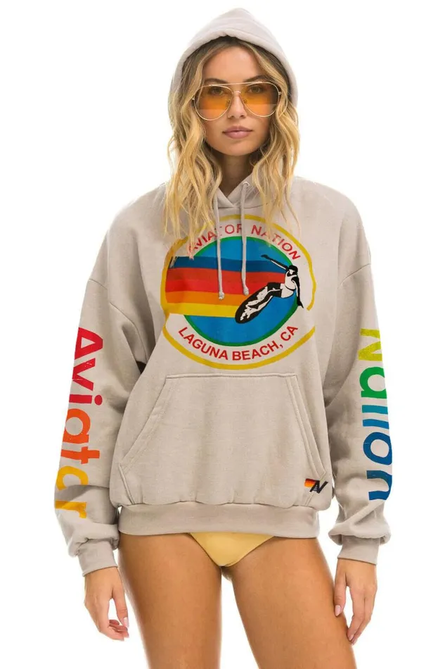 Laguna Beach Relaxed Pullover Hoodie 8211 Sand WomenMen Aviator Nation Hoodies Laguna Beach Relaxed Pullover Hoodie 8211 Sand WomenMen Aviator Nation Hoodies