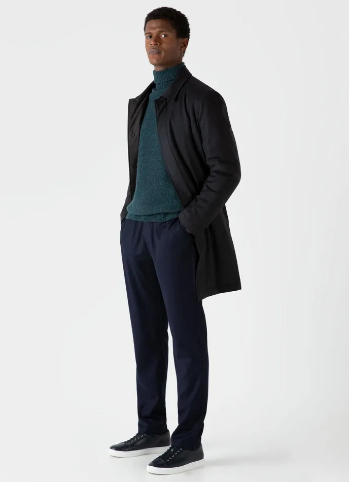 Lambswool Roll Neck Peacock Men SUNSPEL Knitwear